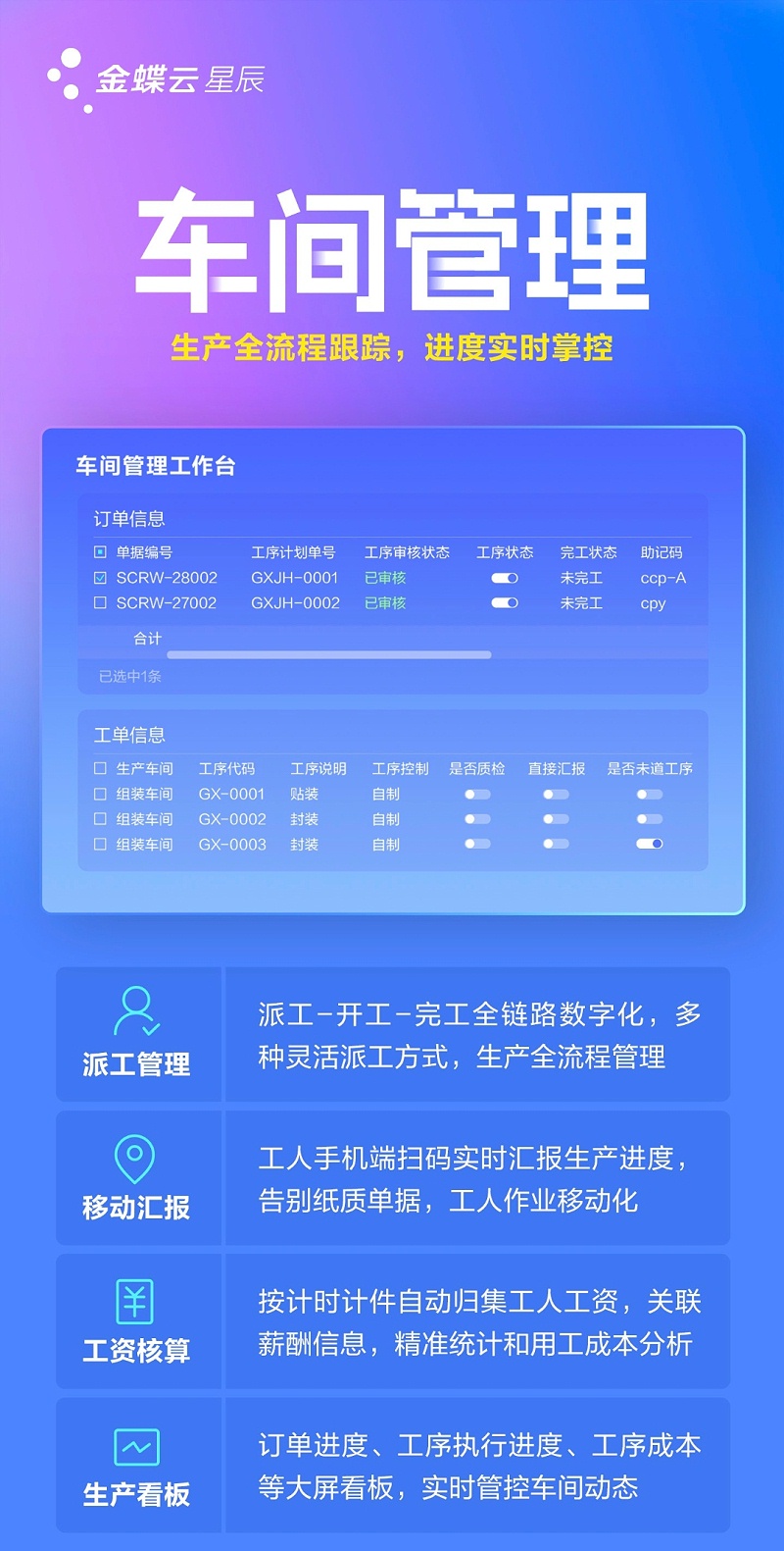 金蝶云星辰车间管理