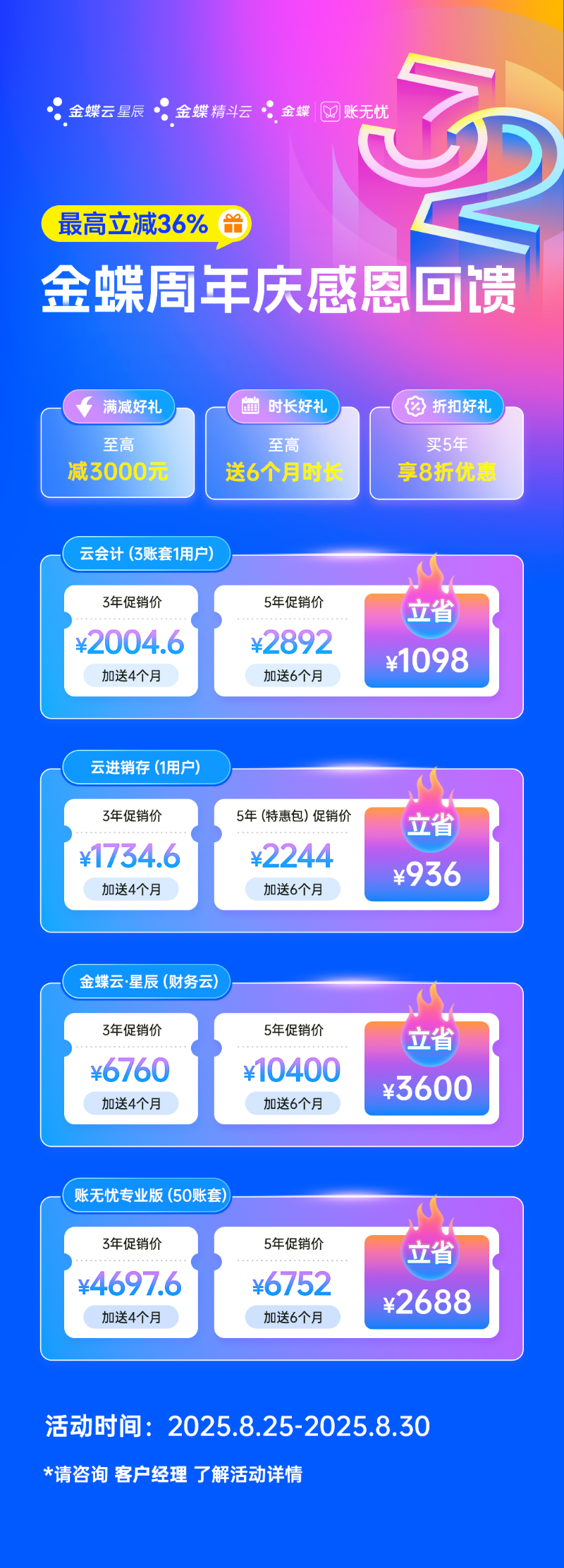 金蝶优惠促销