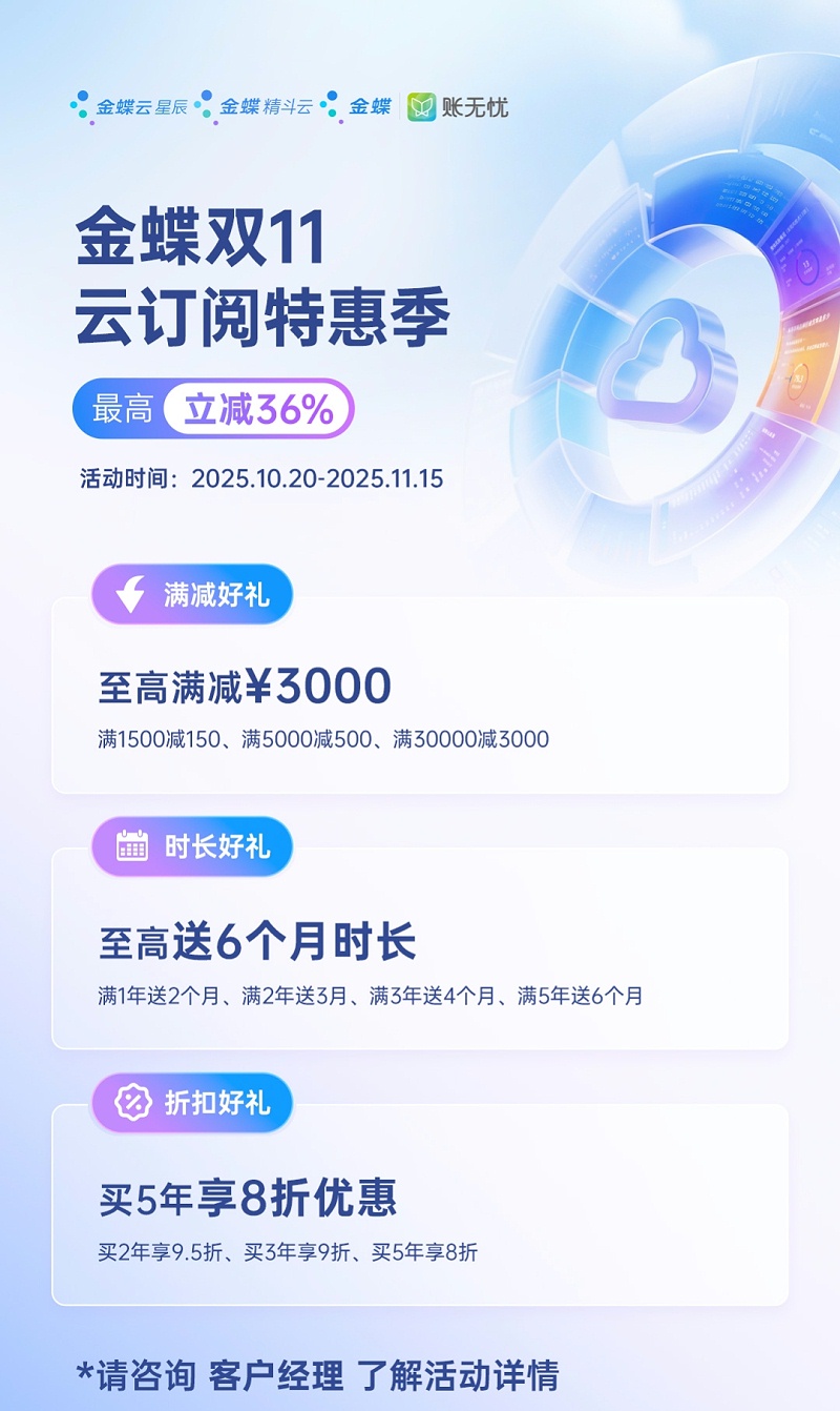 金蝶双十一优惠促销 金蝶双十一优惠促销