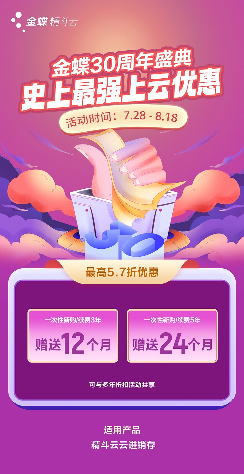 金蝶30周年促销活动